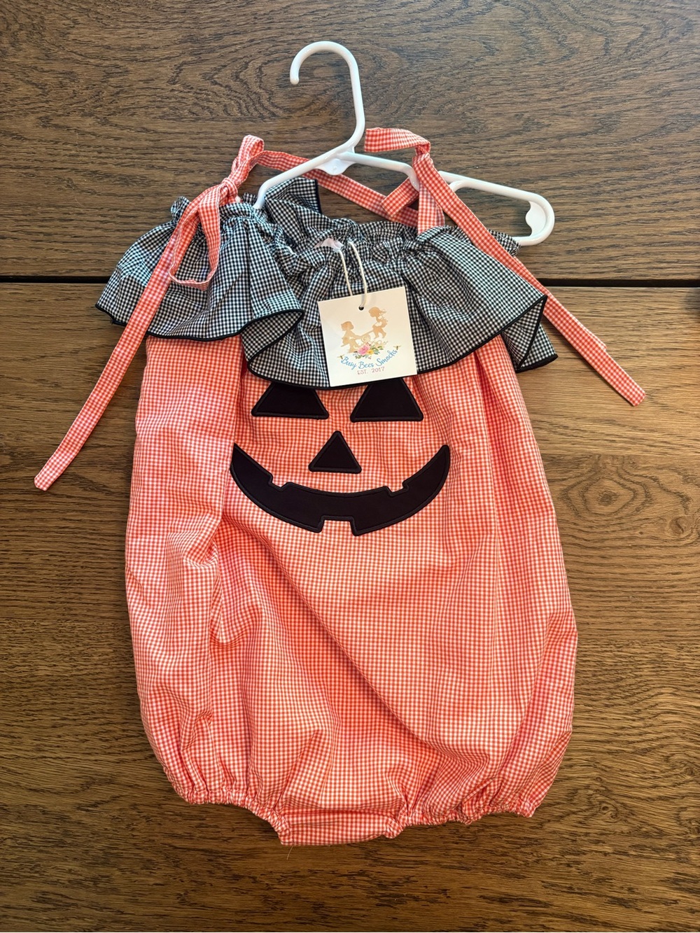 Busy Bee Smocks Pumpkin Bubble Romper | NWT | 2T
